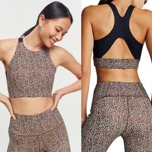 Varley Sherman sports bra tank  - cheetah print - size small